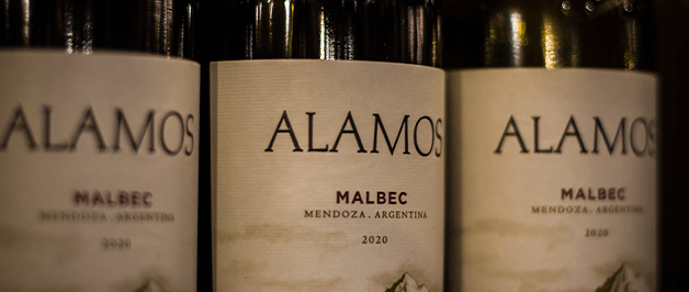 Bottles of Alamos brand Malbec
